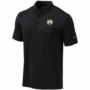 Men's Columbia Black Boston Celtics Omni-Wick Drive Polo